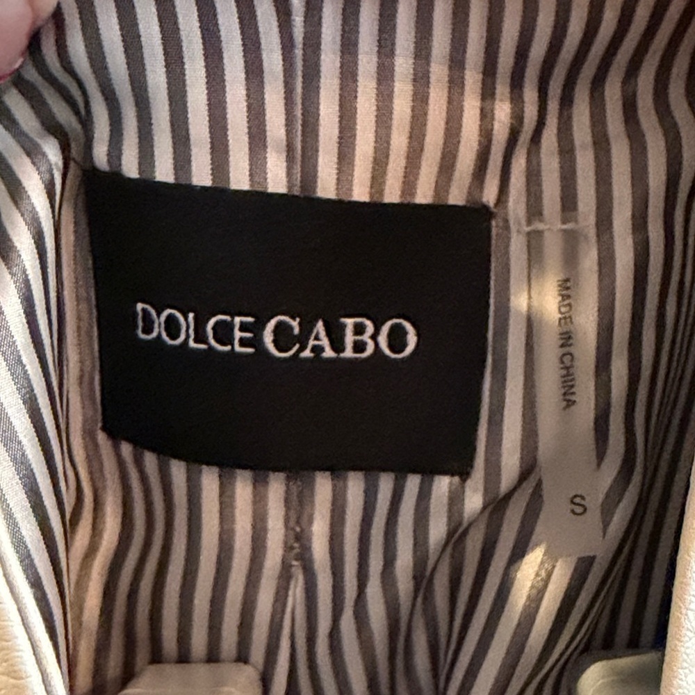 Dolce Cabo light Gray Faux Leather Blazer - Picture 6 of 10